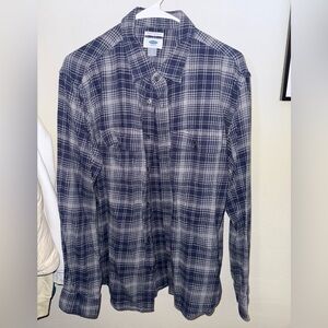 Classic Blue Plaid Men's Shirt